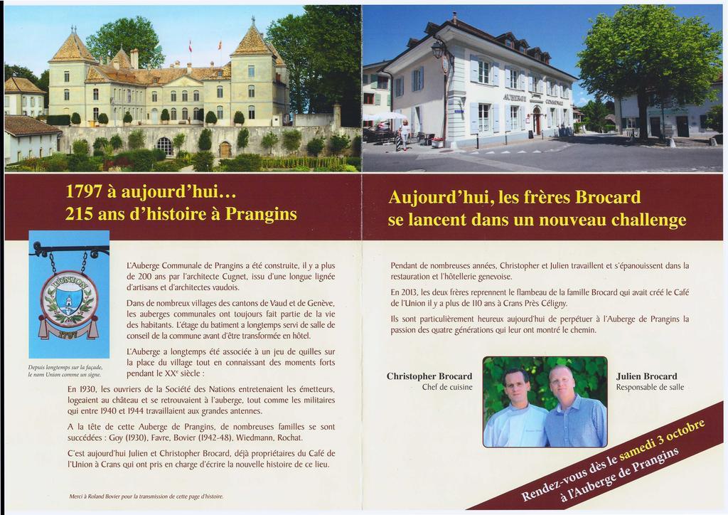 Auberge De Prangins Bagian luar foto